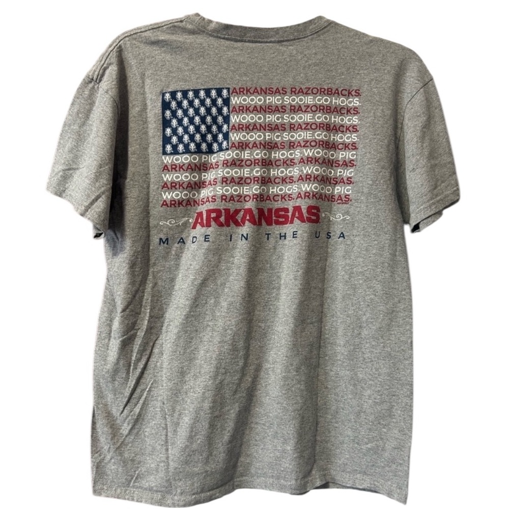 Arkansas Razorbacks Gray Hogs Short Sleeve Tee